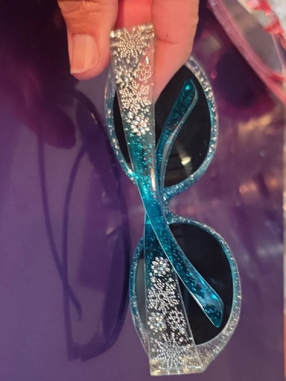 Kids New Disney Store Glitter Flower Sunglasses-Princesses